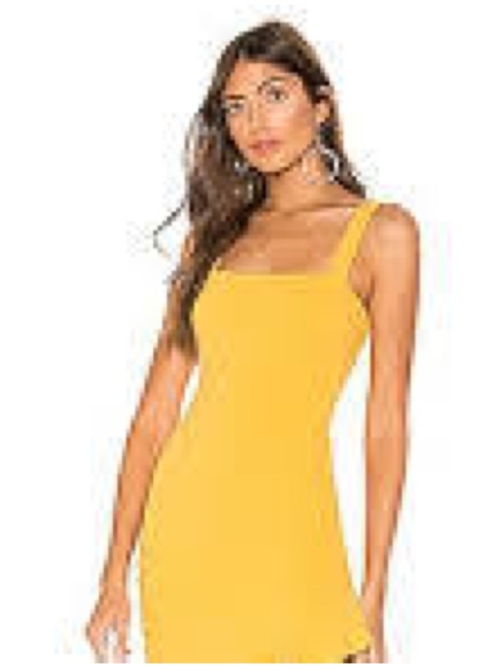 Privacy Please Sunny Yellow Square-Neck Mini Dress
